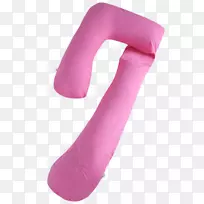 枕头垫充气图标-创意粉红色u-枕头