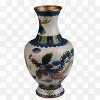 花瓶瓷青花陶瓷釉凤凰花瓶