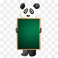 大熊猫图片-熊猫黑板
