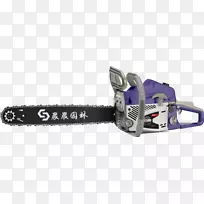 链锯工具二冲程发动机串修整机紫色链锯