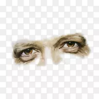 眉毛水彩画艺术家小学生-创造性手绘男子的眼睛