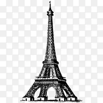 巴黎纸、橡胶邮票、匿名邮票-埃菲尔铁塔