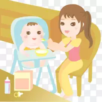 母乳喂养婴儿剪贴画-母亲喂哺婴儿