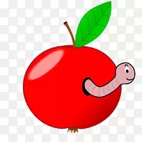 苹果蠕虫剪贴画-苹果蠕虫剪贴画