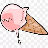 冰淇淋圆锥华夫饼夹艺术-冰淇淋剪贴画