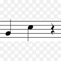 四音符休息音乐音符全音符半音符-四分音符图片