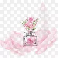 香奈儿香水时尚-花卉香水瓶