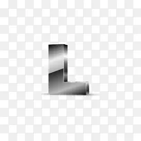 银黑色字母l