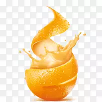 橙汁平面设计-橙色
