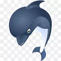 海豚剪贴画-可爱的海豚