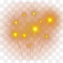 淡黄色花瓣电脑壁纸-烟花