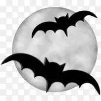 万圣节蝙蝠剪辑艺术-吸血鬼蝙蝠之夜