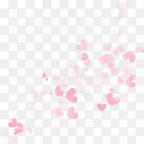 墙纸-漂浮的粉红色心
