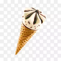 冰淇淋圆锥形华夫饼圣代圆锥