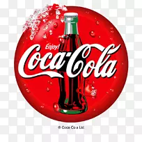 可口可乐公司，软饮料，饮食，可乐-载体，圆形图标，可口可乐