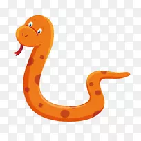 蛇卡通插图-生肖卡通蛇