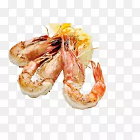 欧洲料理炒对虾潘达罗斯食物黑胡椒虾