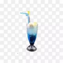 果汁鸡尾酒，软饮料，柠檬水，柠檬-酸橙饮料-蓝色咖喱柠檬汁