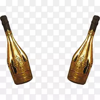 香槟红葡萄酒瓶-黄金香槟庆祝活动