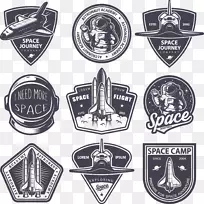 宇航员徽章标志-航天飞机