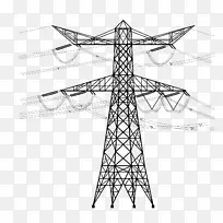 电力电线杆架空电力线高压电缆电缆高压线路塔