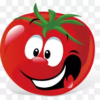 罗马番茄卡通植物白色皇后番茄剪贴画-番茄