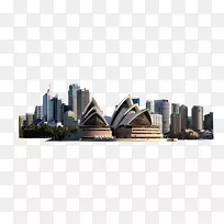 悉尼歌剧院悉尼海港大桥城市：天际线歌剧院建筑-城市​​大楼