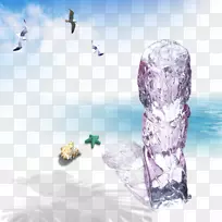 文字插图-紫色冰柱