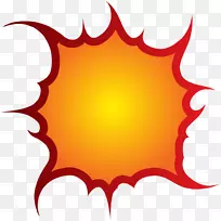 火焰爆炸剪辑艺术-奇异的太阳射线
