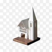 纸模型比例模型建筑艺术-创意拉小房子模型免费，免费
