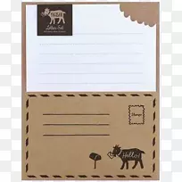 牛皮纸信封贴纸-免拉透明材料牛皮纸信封