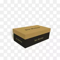 纸箱包装和标签鞋灰色鞋盒样立体图
