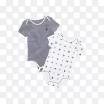 拉尔夫劳伦公司马球衫婴儿男孩拉尔夫劳伦棉短袖三角连身连衣裙