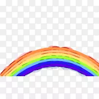 彩虹剪贴画-五彩缤纷的彩虹装饰图案