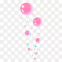 泡泡动画-粉红色新鲜气泡漂浮材料