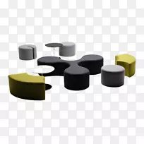 桌子拉西维丁分子脚凳家具不规则形状的休息室沙发