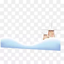 冬季雪-冬季风车