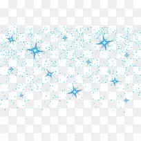 蓝色纺织品绿松石图案.星形装饰