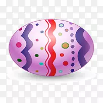 复活节兔子彩蛋图标-紫色图案彩蛋