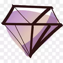 钻石摄影-免费插图-手绘紫色钻石