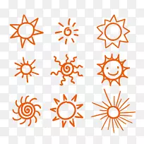 棒状图形下载图形设计图标-手绘太阳
