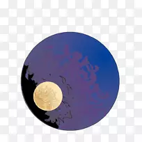 地球卡通月亮-太阳地球