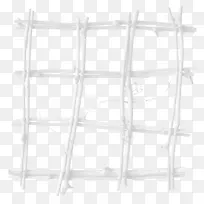 白色结构家具对称图案木结构框架