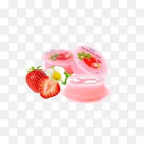 草莓明胶甜点纳塔椰子糖食品-泽克草莓果冻杯组合设备