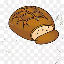 菠萝面包早餐面包师面包卡通图片