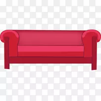 家具沙发室内设计服务.红色沙发家庭家具和花园