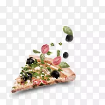 海鲜比萨饼，汉堡包，意大利菜，快餐-绿色新鲜比萨饼装饰图案