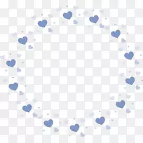 对称区域图案-蓝色爱情装饰标题栏