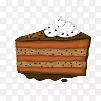 冰淇淋生日蛋糕巧克力蛋糕糖霜卡通手绘巧克力三角蛋糕