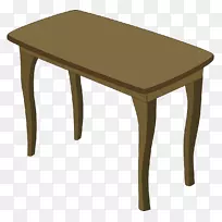 餐桌卧室家具剪贴画卡通家庭木桌